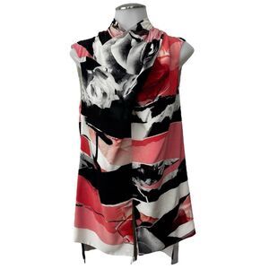 Alexander McQueen Silk blouse Multicolor, Torn Rose Ivory Floral M/L